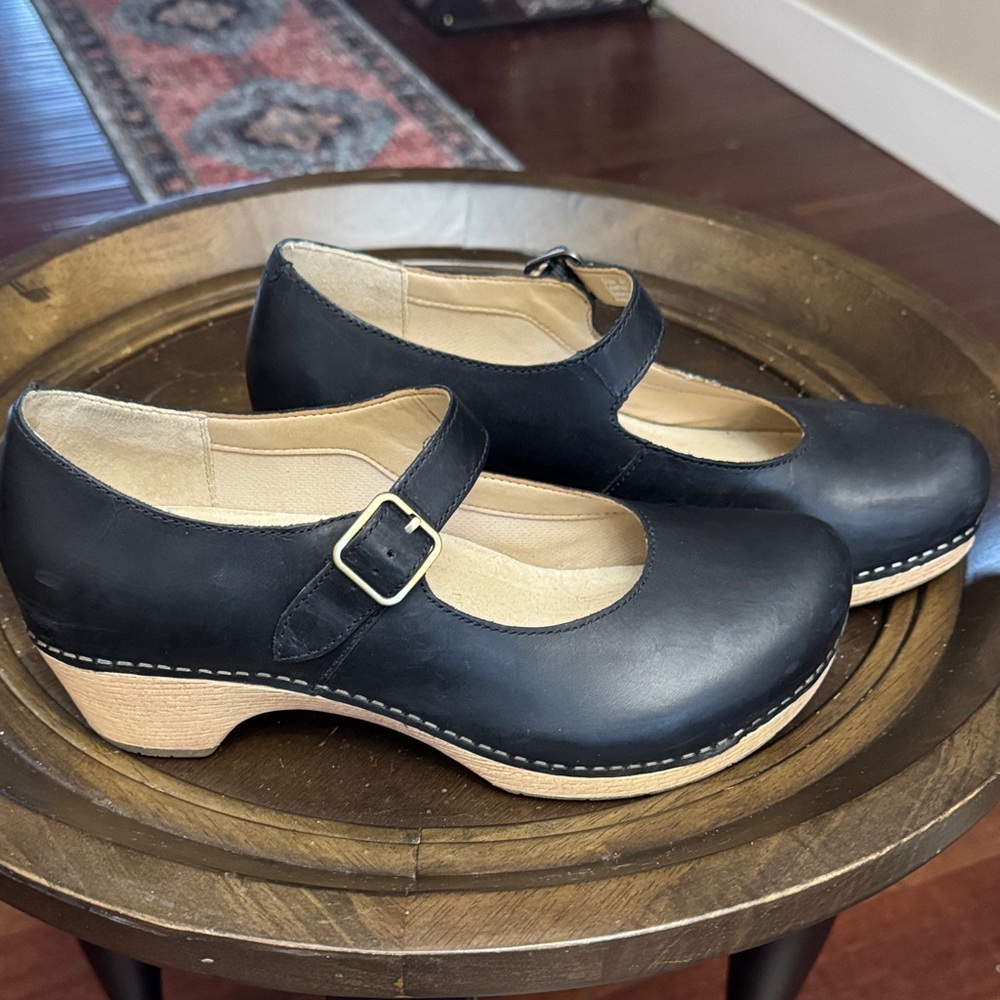 Dansko Black Mary Jane Mules